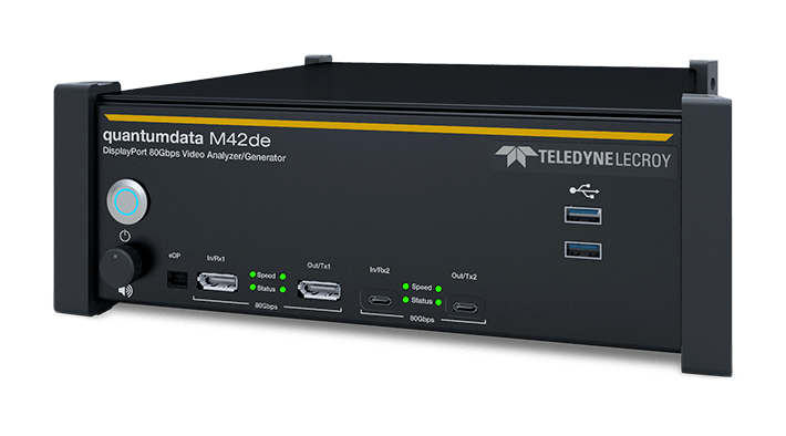 Teledyne LeCory Quantumdata M42de Protocol Analyzer: 支持DP2.1 UHBR20測(cè)試及除錯(cuò)分析。圖片出處：Teledyne LeCroy